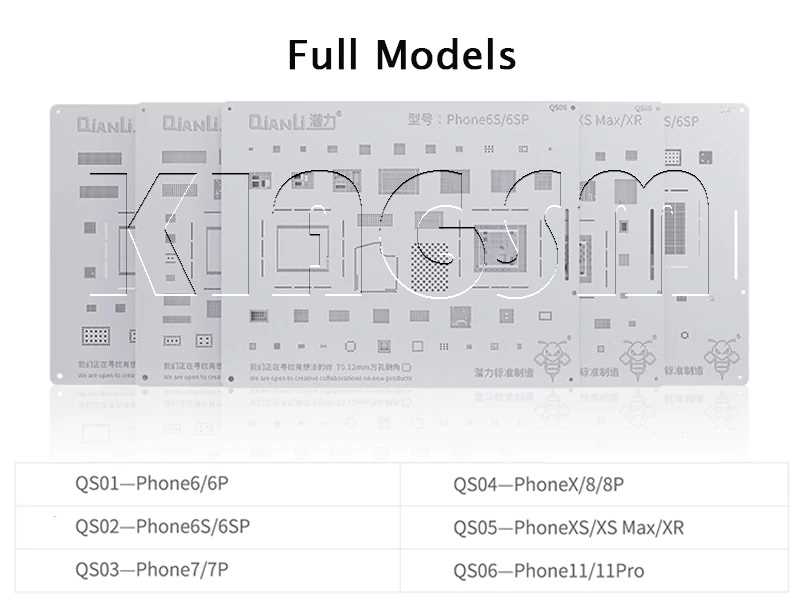 شابلون آیفون سری کامل QianLi iPhone 6 to iPhone 11