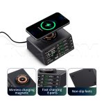 مولتی شارژر 8 پورت وایرلس دار فست کیانلی MEGA-IDEA PQW110