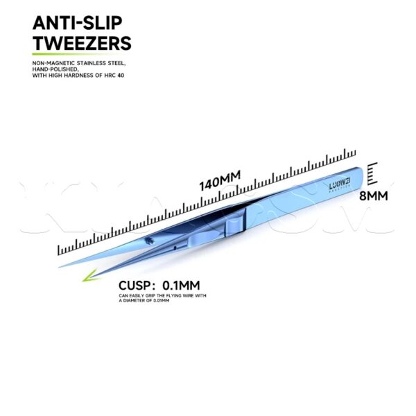 پنس تیتانیوم سرکج و سرصاف LUOWEI مدل NON-SLIP